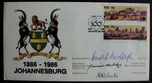 FDC/EDK JHB 100 years signed mint