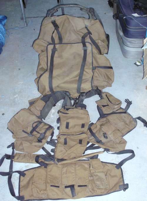 Army kit A frame + webbing complete