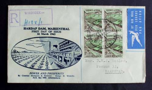 Fdc SWA Hardapdam 1963 3c