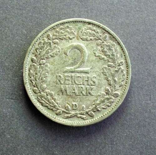 Coin Germany 2 Reichsmark 1925 used VF