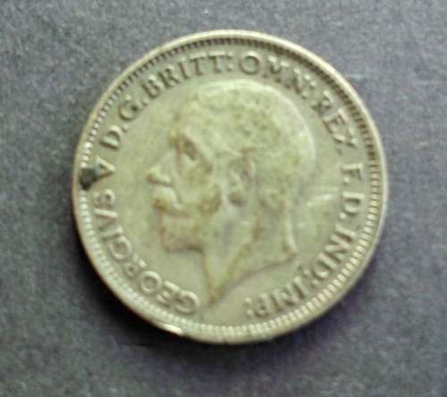 Coin Great Britain 1931 Sixpence used vf