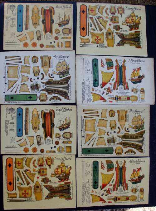Original cards from shipbuilding hobby vintage