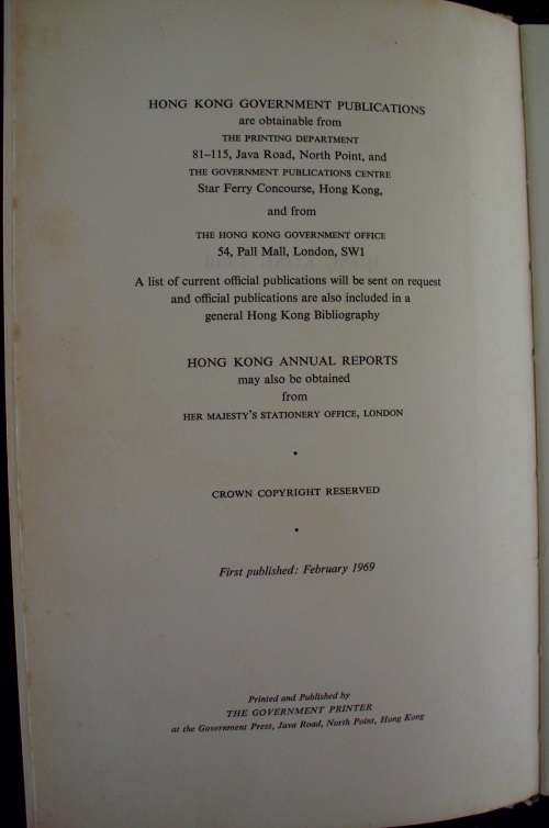 Book "Hong Kong" 1968 HC