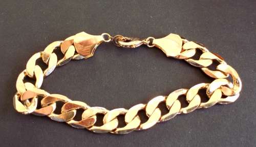 Mens bracelet gold colour chain