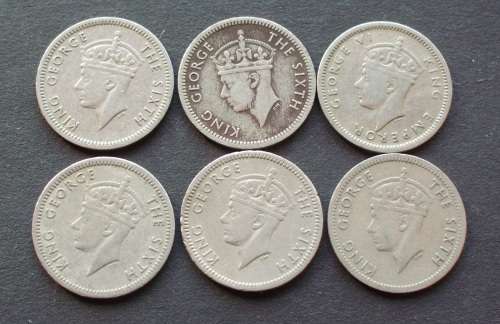 Coin Southern Rhodesia  3D x 6 mixed EF