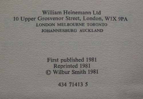 Book - Men of Men - Wilbur Smith 1st ed. Heinemann