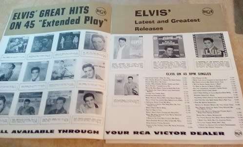 Folio - RCA Victor Elvis Presley + pin-ups poster 1960s