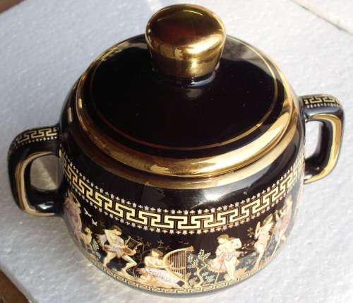 Sugar Bowl Greece 24ct gold handmade