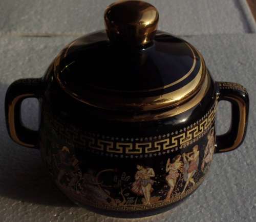 Sugar Bowl Greece 24ct gold handmade