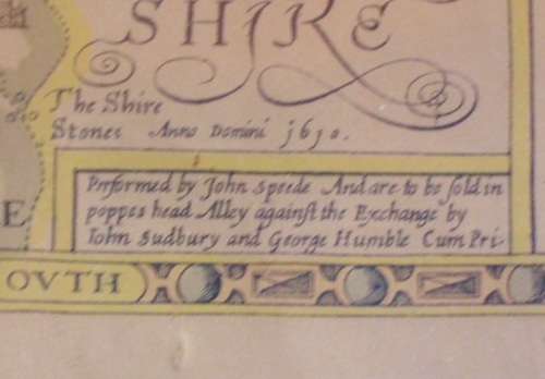 Antique Print - Gloucester, Wales - 1610 - Printed Both Sides.