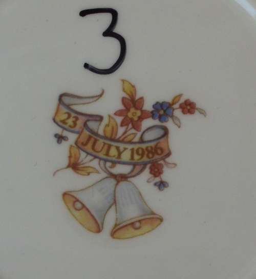 Miniature Plate - Sarah + Andrew Wedding 1986