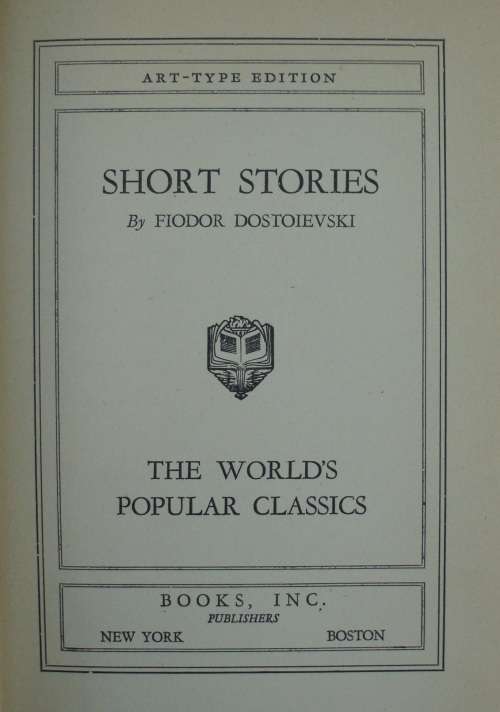 Book - Short Stories - Fiodor Dostoievski - undated
