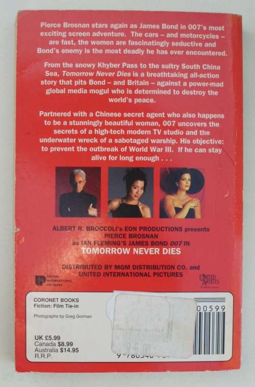 Book - Tomorrow Never Dies - James Bond - 1997 1st ed