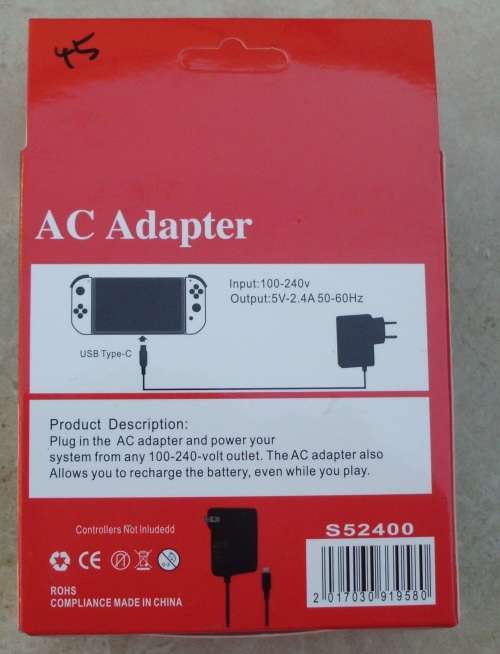 Nintendo Switch Charger/Power Supply Type C