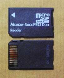 pro duo memory card adapters single slot!