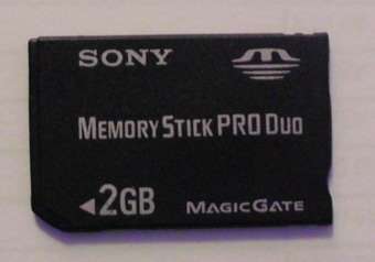 Sony pro duo memory cards 2gb.