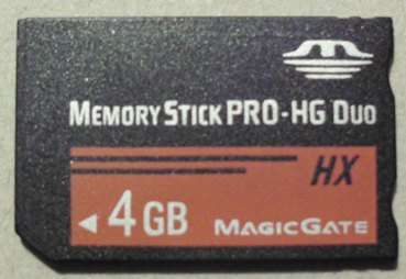Pro duo memory cards - 4gb