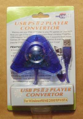 PS2 to pc convertor cable for 2 controls.