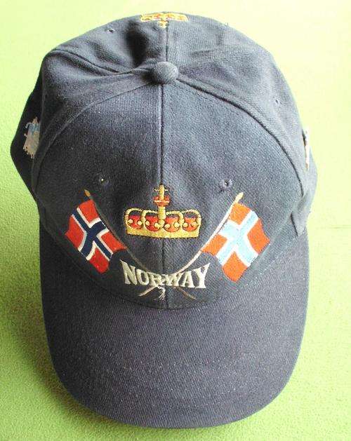 Cap Norway with metal badges collectable.
