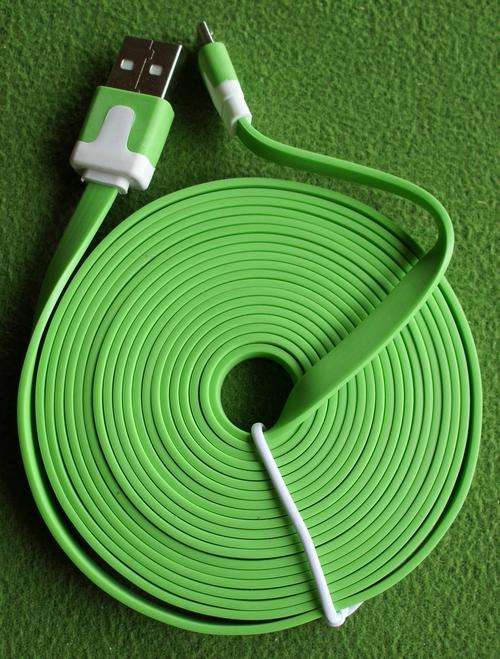 Cable usb/micro usb green 3m length.