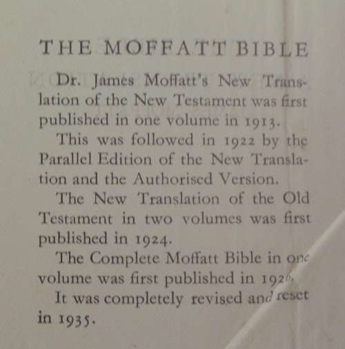 Bible - The Holy Bible - James Moffatt - 1935