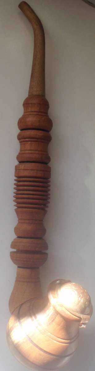 Wooden Pipe - Tobacco - Copper lid