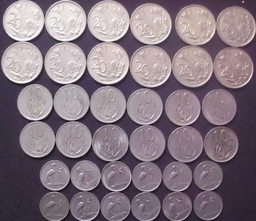 Coin - RSA Mixed Lot - 20c/10c/5c - x 36 - 18,8,2020