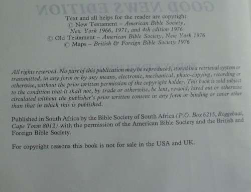 Bible Holy Bible - Good News Edition - 1976