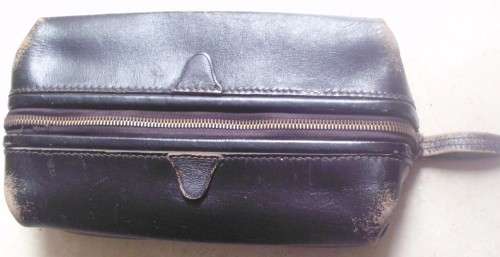 Men's Toiletry Bag - Dopp Kit - Cow Leather - Vintage