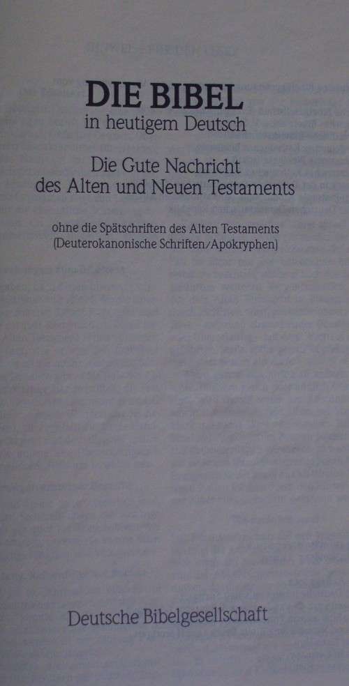 Bible - Die Bibel - Germany - 1982
