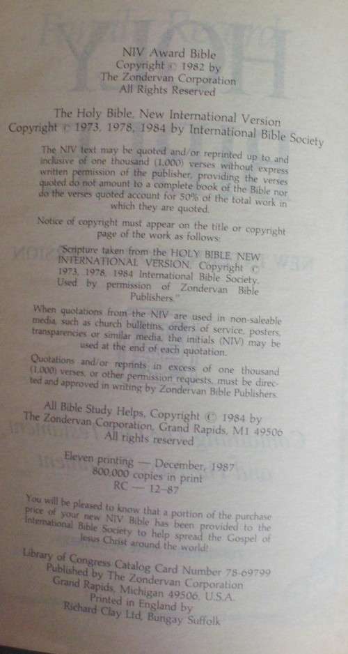 Bible - The Holy Bible - 1987 - USA