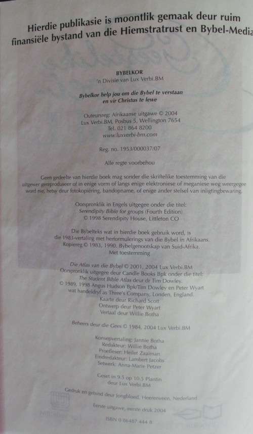 Bible - Die Geestelike Groei Bybel - 2004