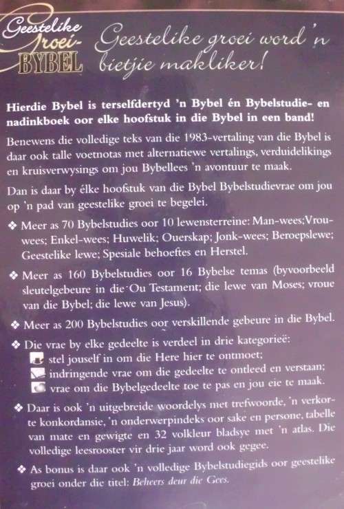 Bible - Die Geestelike Groei Bybel - 2004