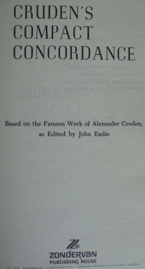 Bible - Crudence Compact Concordance - 1981