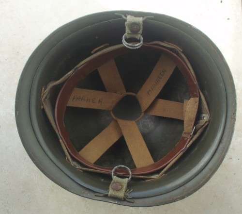 Army Helmet - Steel - Standard + 2 x Dobies.