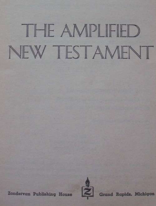 Bible - The Amplified New Testament - Zondervan - 1973 - A