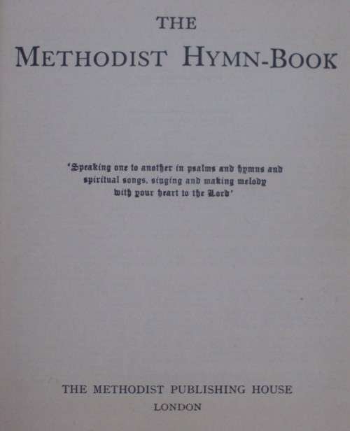 Bible/Book -The Methodist Hymn Book -1954-1,040 Pages-Pocket-Leather