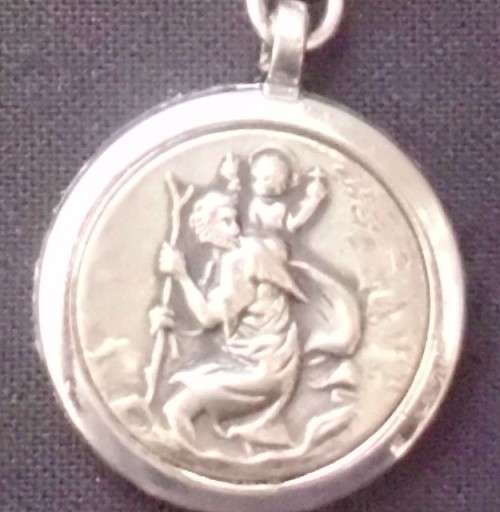 Arm Bracelet - E.Tiessen/E.T.+ - STG - Sterling Silver + St.Christopher