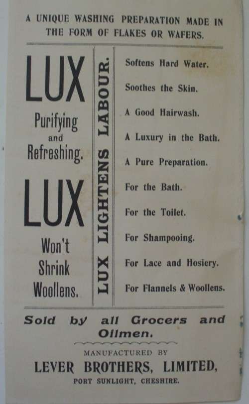 Advert - Lux - UK - 1901