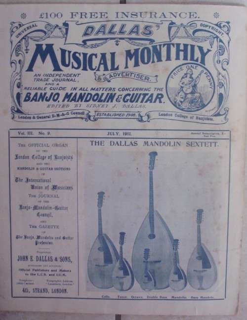 Musical Booklets x 3 - For Banjo, Mandolin, Fiddle, Guitar - Antique