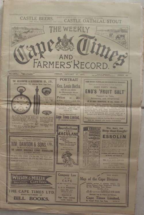 Newspaper - The Cape Times - 1916 - WW1