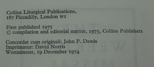 Bible - The Weekday Missal - 1975 - 1600 pages