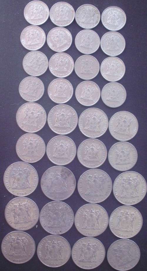 Coin - RSA x 36 - 5c/10c/20c - 80s - AZ