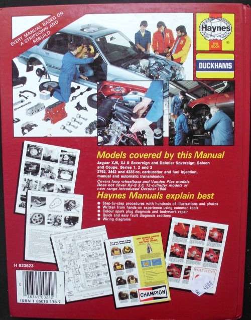 Workshop Manual - Jaguar Daimler - XJ6, XJ, Sovereign