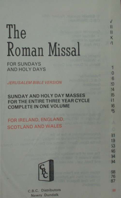 Bible - Roman Missal - 1989