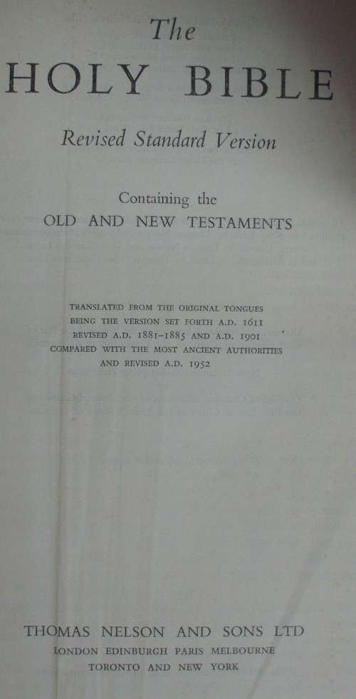 Bible - The Holy Bible - Revised - 1952
