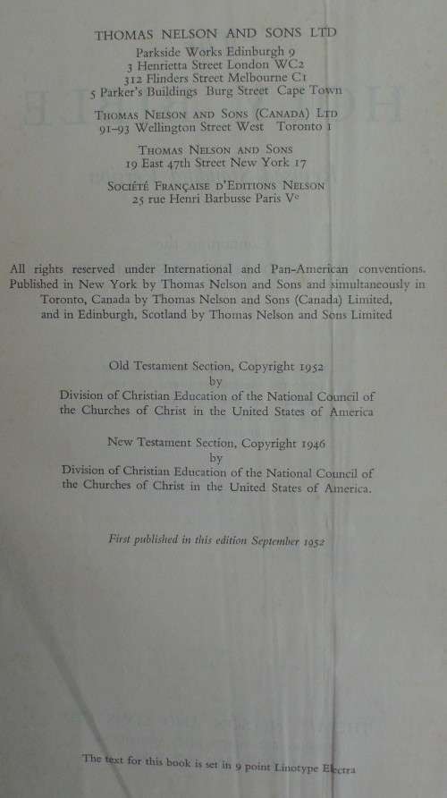 Bible - The Holy Bible - Revised - 1952