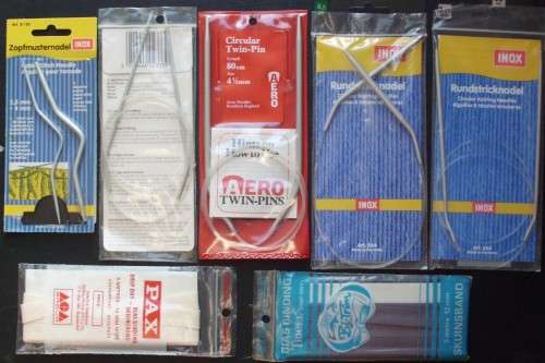 Knitting Needles x 5 Assorted - Bakers Tin