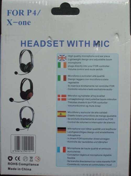 Headset - PS4/Xbox One - With Adjustable Mic