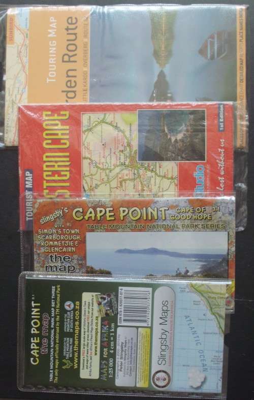 Maps - Western Cape x 4 - Garden Route, W.Cape, Cape Point x 2.